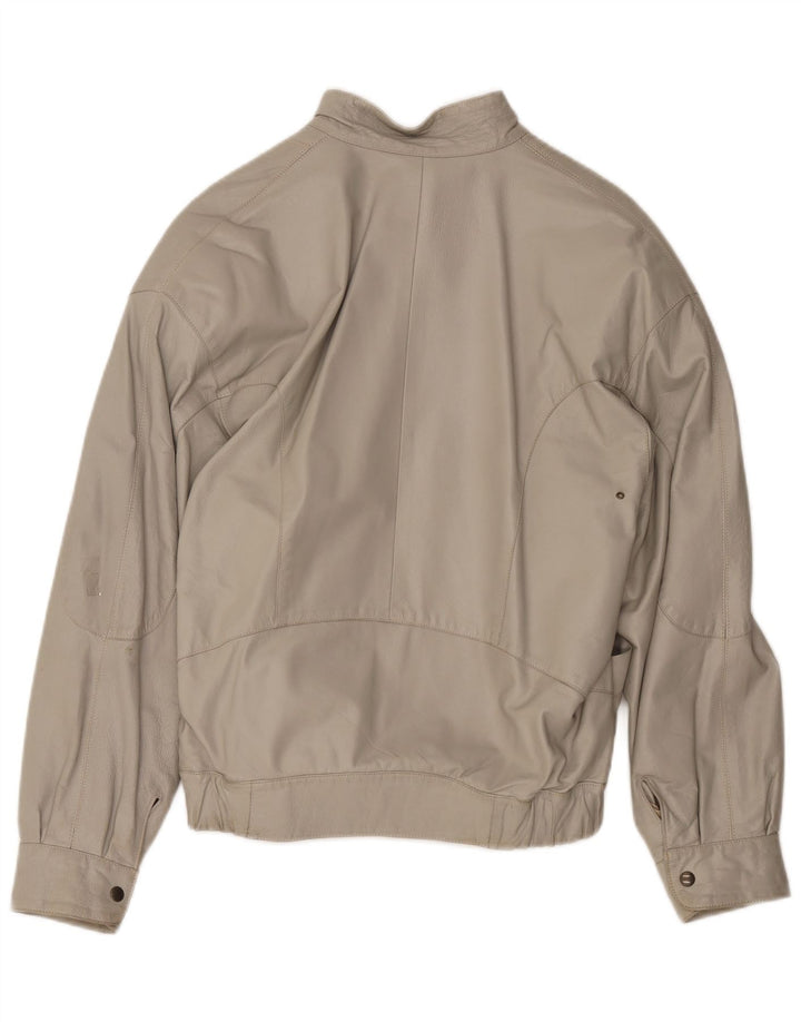 Moda Italiana Chaqueta de cuero para hombre IT 48 Cuero beige medio