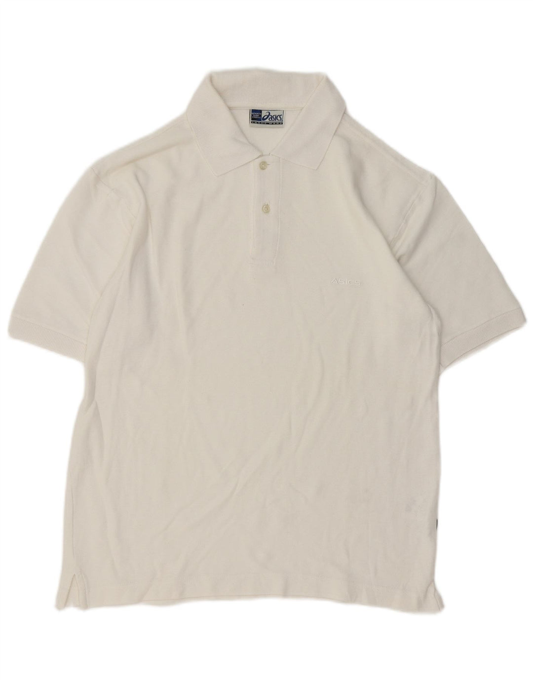 Polo Asics Hombre Pequeño Algodón Blanco