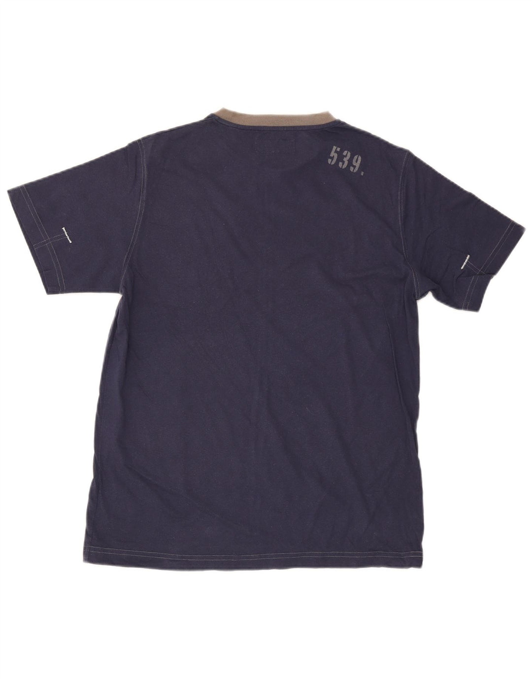 Marlboro Classics Camiseta gráfica para hombre Top Medium Azul marino Algodón