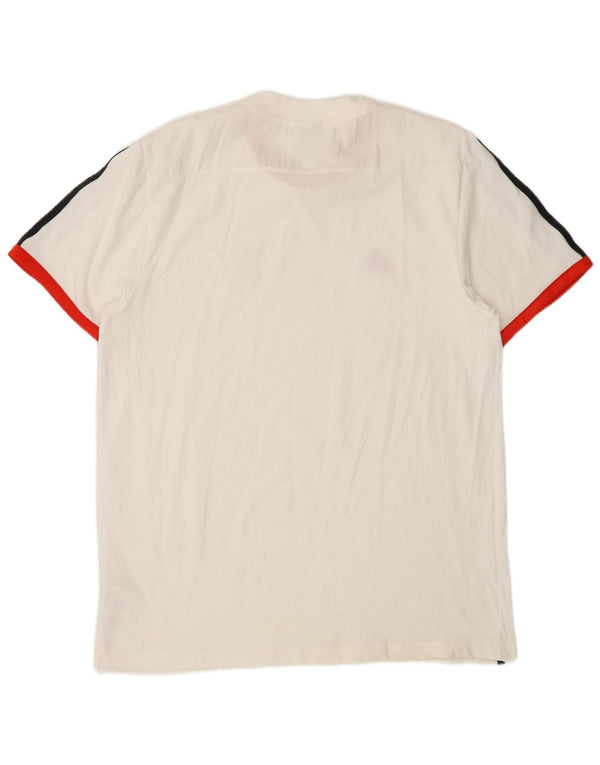 Adidas - Camiseta de manga corta para hombre, talla grande, algodón blanco
