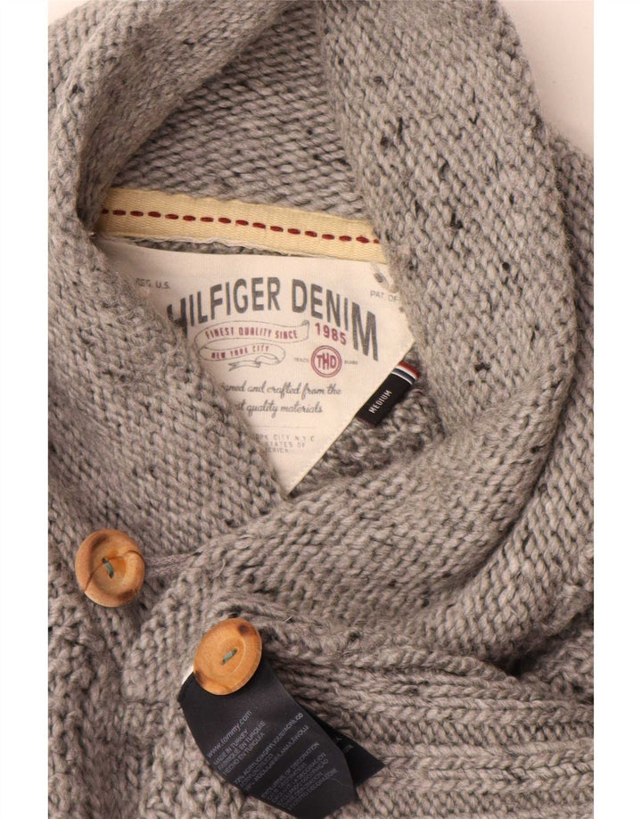 Tommy Hilfiger Suéter con cuello tipo chal para hombre Acrílico gris medio