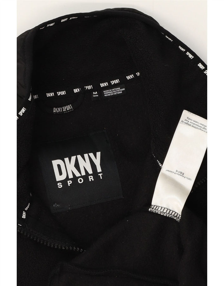 DKNY Chaqueta polar para hombre UK 38 Mediana Negro Poliéster