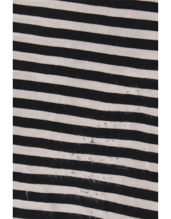 BENETTON Blusa de manga 3/4 para mujer UK 10 Small Azul marino Náutico