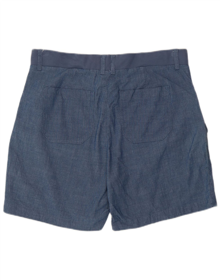 Lee Pantalones Cortos Cargo De Talle Medio Y Ajuste Relajado para Mujer W34 Grande Azul