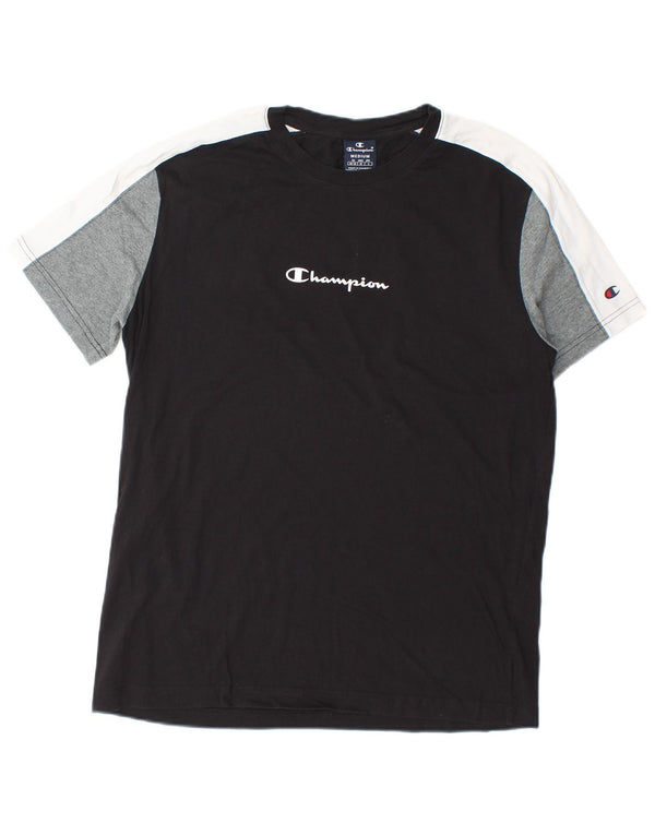 Champion Camiseta Gráfica Para Hombre Top Medium Black Colorblock