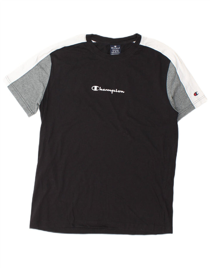 Champion Camiseta Gráfica Para Hombre Top Medium Black Colorblock