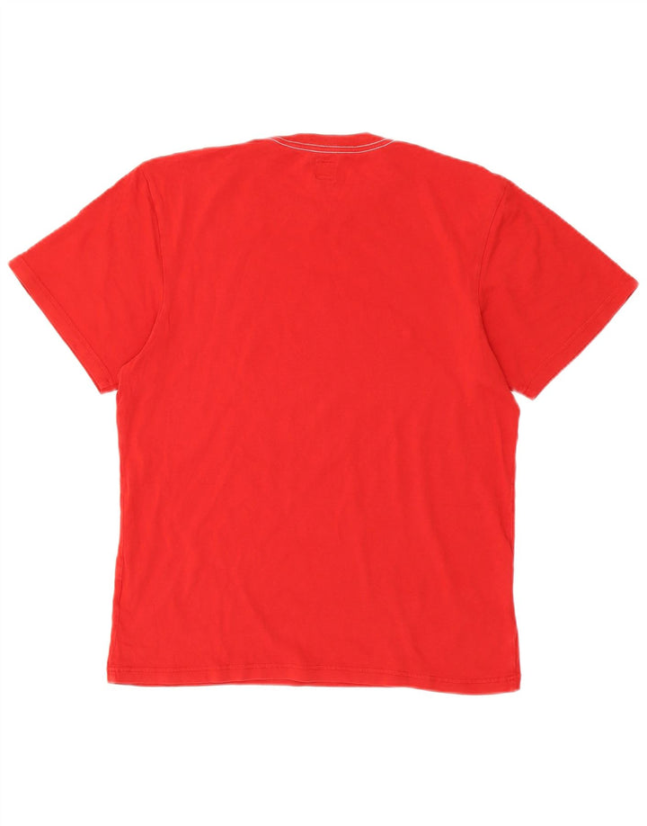 Adidas - Camiseta gráfica para hombre, color rojo medio, algodón