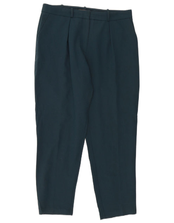 Oasis Pantalón chino con pinzas para mujer UK 40 Large W32 L27 Azul marino