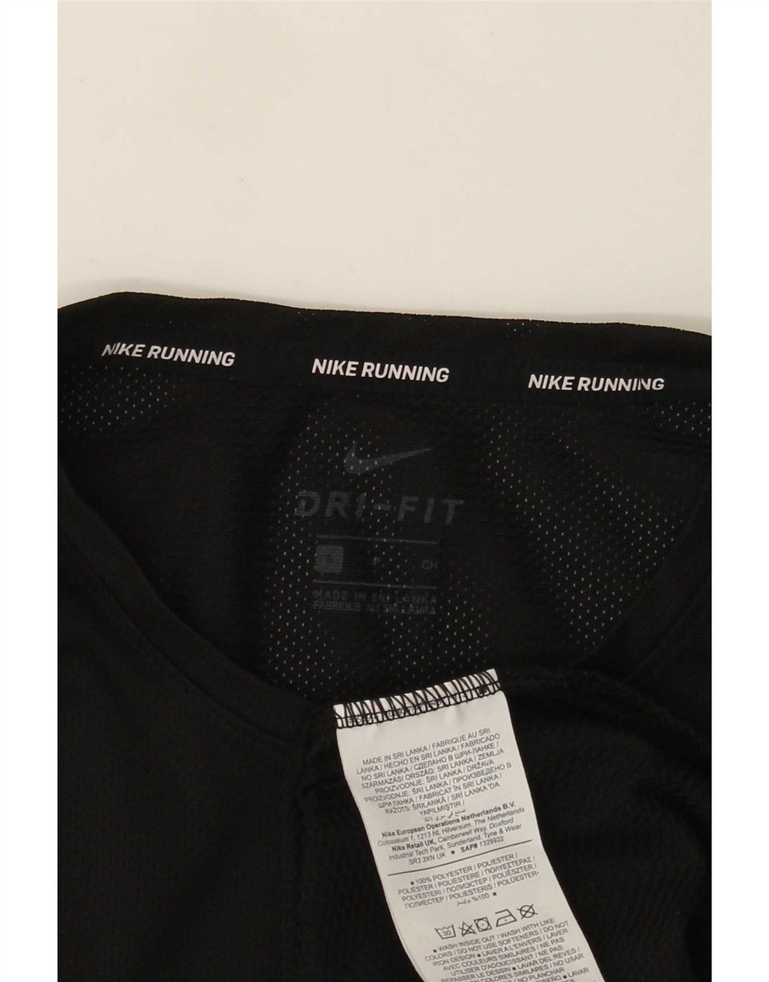 Nike - Camiseta Dri Fit para hombre, talla pequeña, poliéster negro