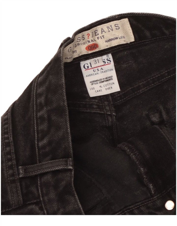 Vaqueros Guess Mujer Tapered W31 L30 Algodón Negro