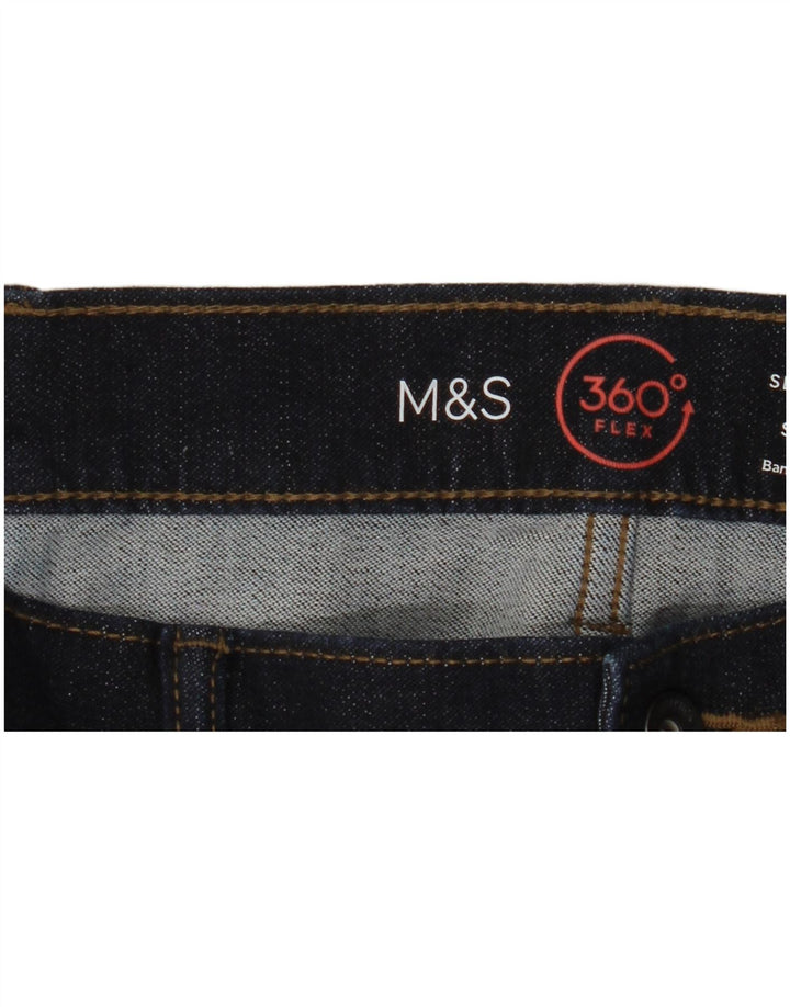 Marks & Spencer Jeans ajustados para hombre W38 L29 Algodón azul marino