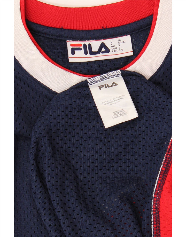 FILA - Camiseta gráfica para hombre, talla pequeña, azul marino