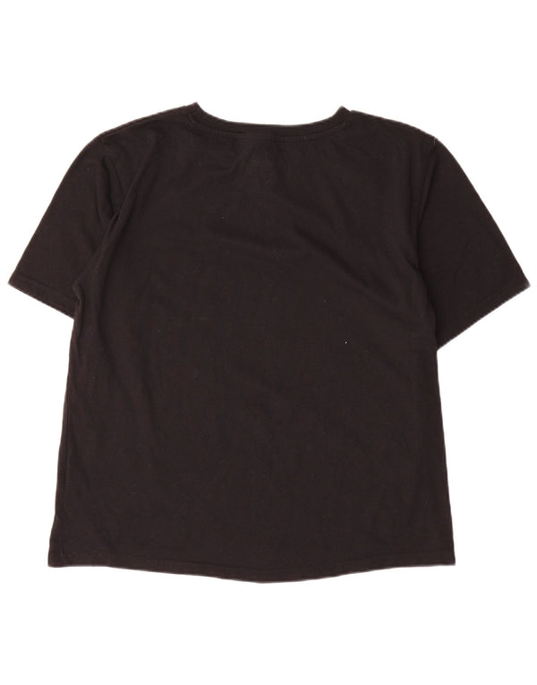 AUSTRALIAN L'ALPINA Camiseta para mujer Top UK 16 Grande Algodón Negro