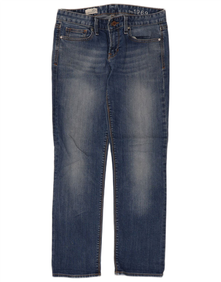 Vaqueros Gap Mujer Rectos W28 L27 Algodón Azul