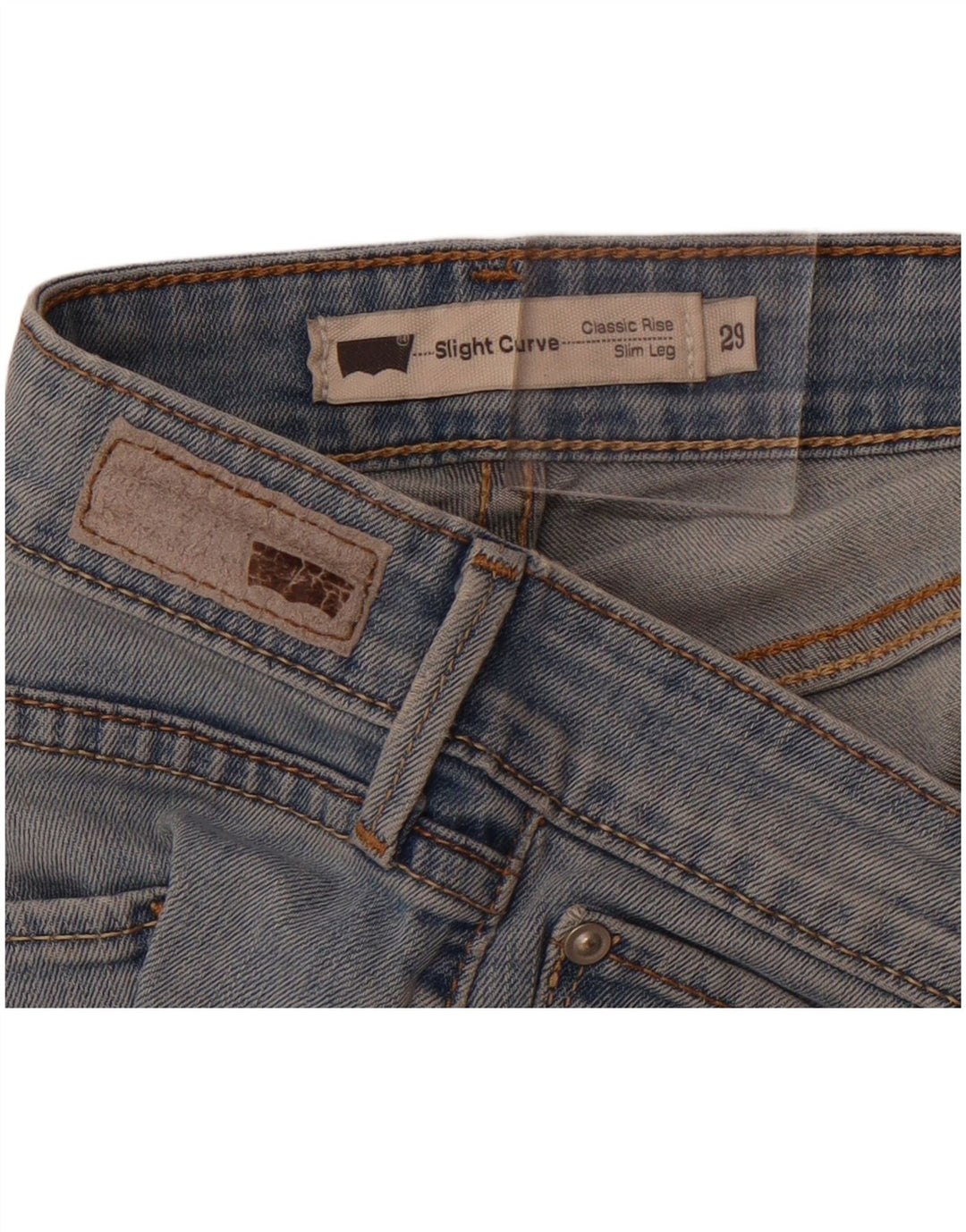 LEVI'S Jeans ajustados con tiro clásico y curva ligera para mujer W29 L28 Azul