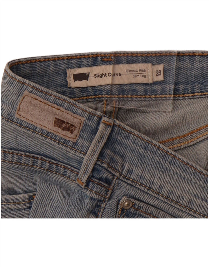 LEVI'S Jeans ajustados con tiro clásico y curva ligera para mujer W29 L28 Azul