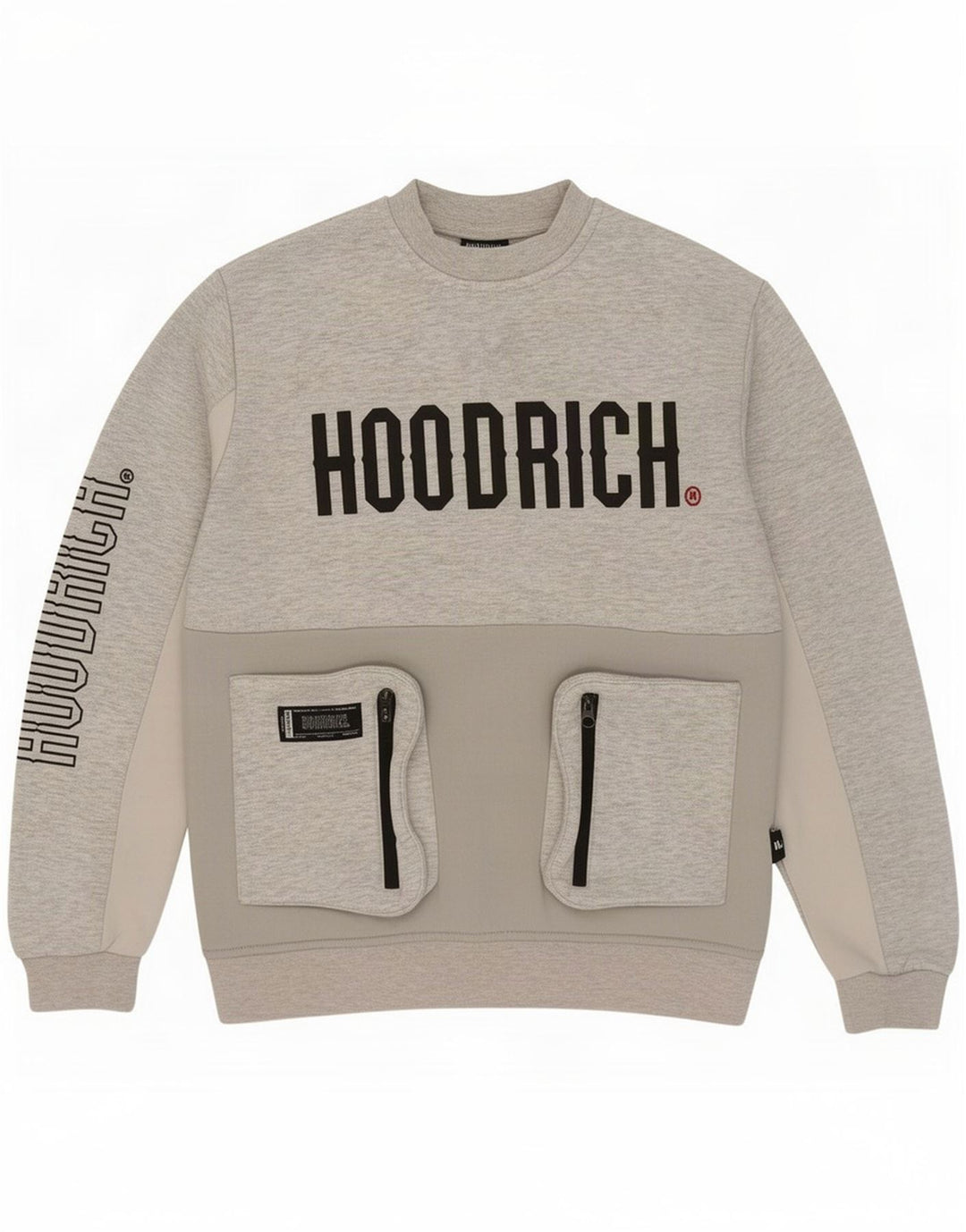 Hoodrich Sudadera con gráfico para hombre Jersey Pequeño Poliéster moteado gris