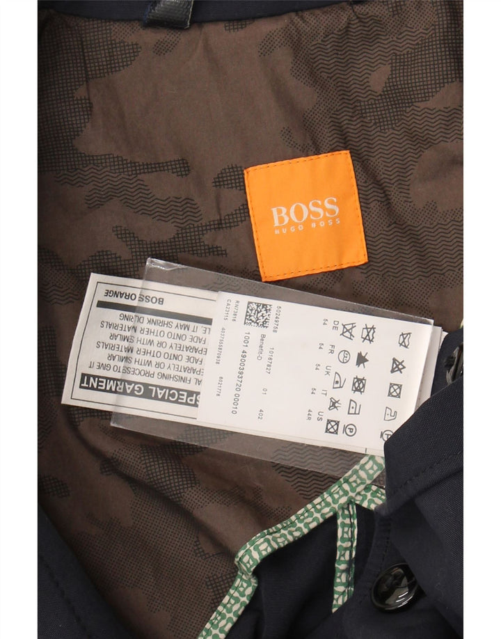 Hugo Boss Chaqueta tipo blazer de 2 botones para hombre EU 54 2XL Algodón azul marino