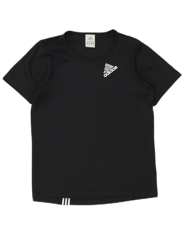 Adidas Hombre Camiseta Gráfica Top Medio Negro Poliéster