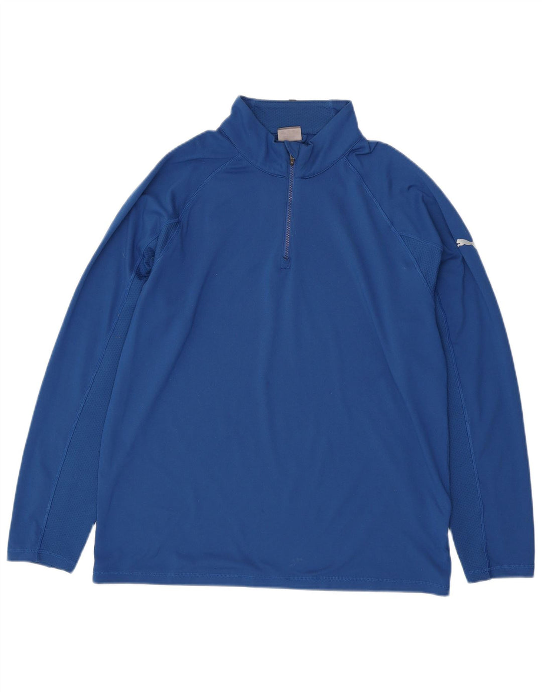 Puma - Chándal con cremallera y cuello para hombre, talla grande, poliéster azul