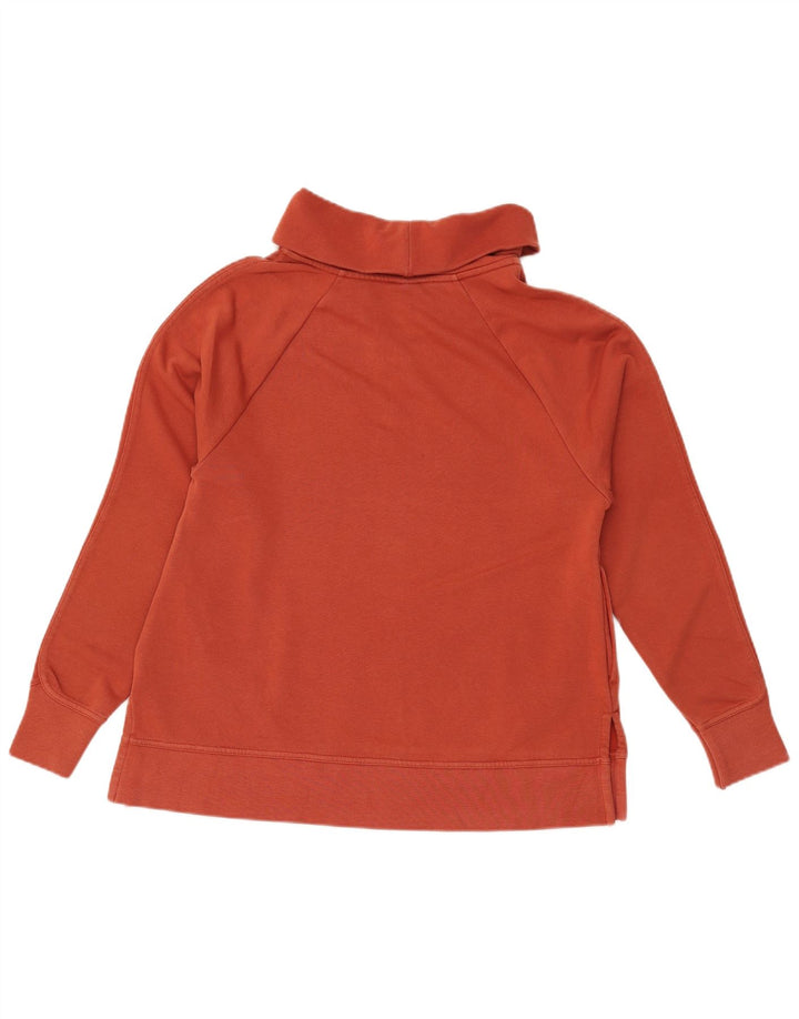 Nike Mujer Graphic Roll Neck Sudadera Jumper UK 10 Small Naranja Algodón