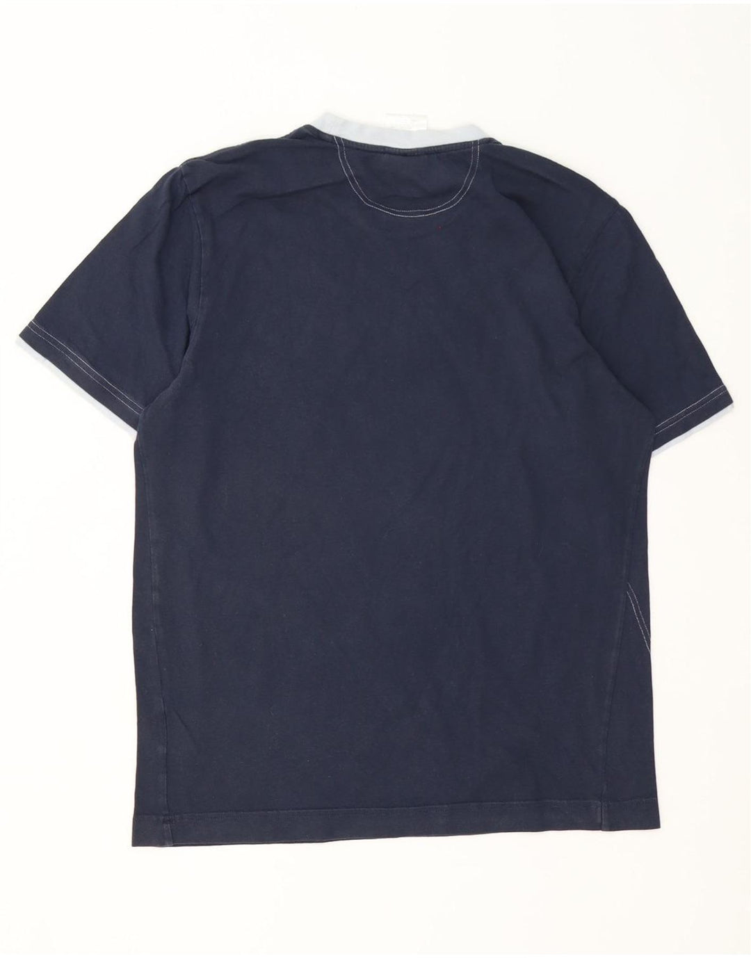Adidas Hombre Camiseta Gráfica Top Medio Azul Marino Algodón