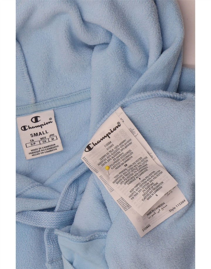Champion Sudadera con capucha y forro polar para hombre, talla pequeña, poliéster azul