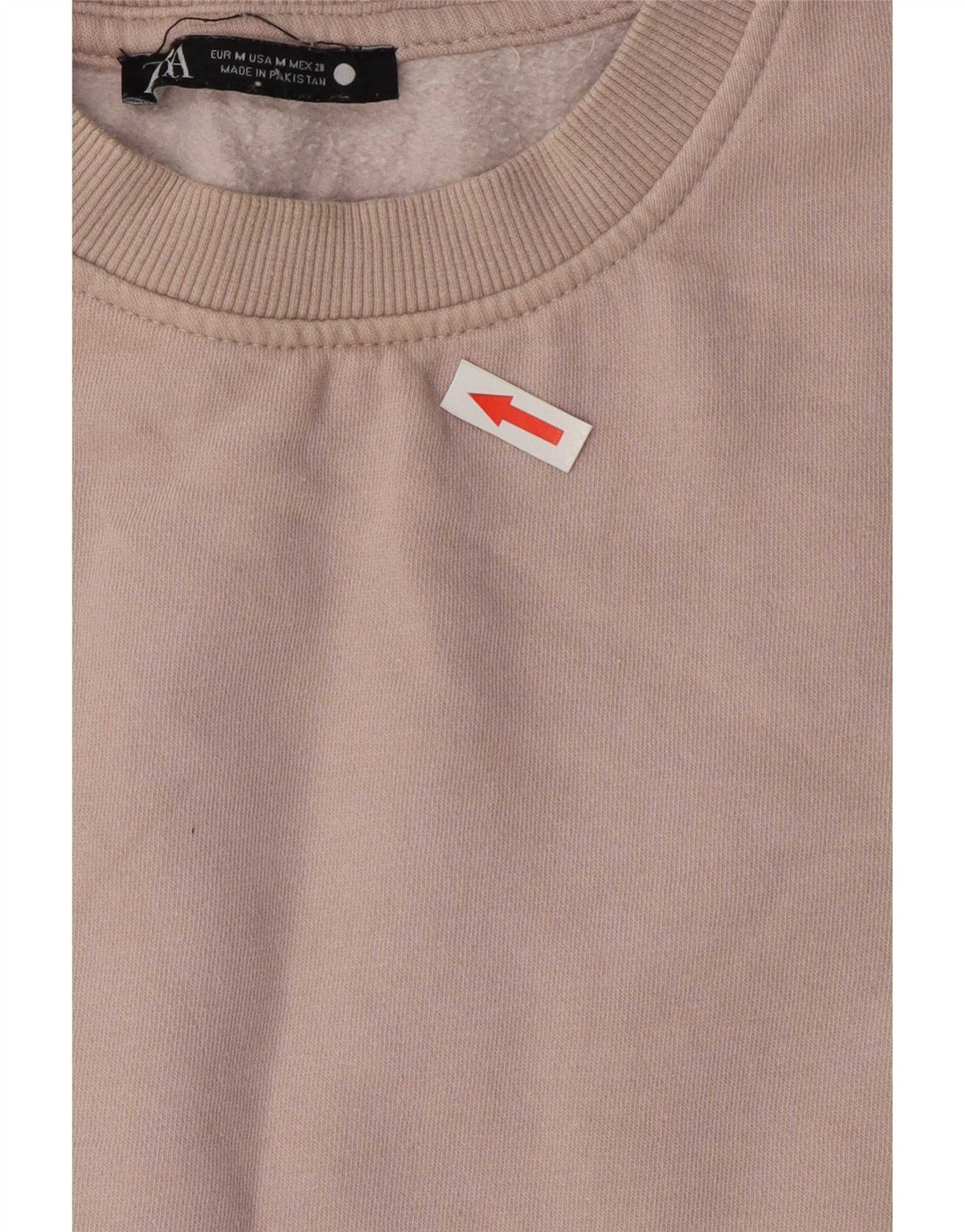Zara Mujer Sudadera Jumper UK 44 Algodón Beige Medio