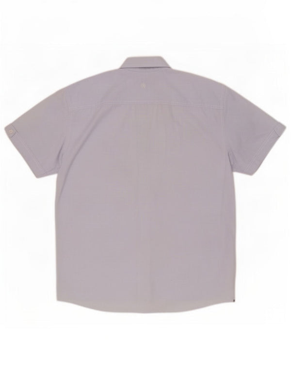 S.Oliver Mens Short Sleeve Shirt XL Blue Gingham Cotton