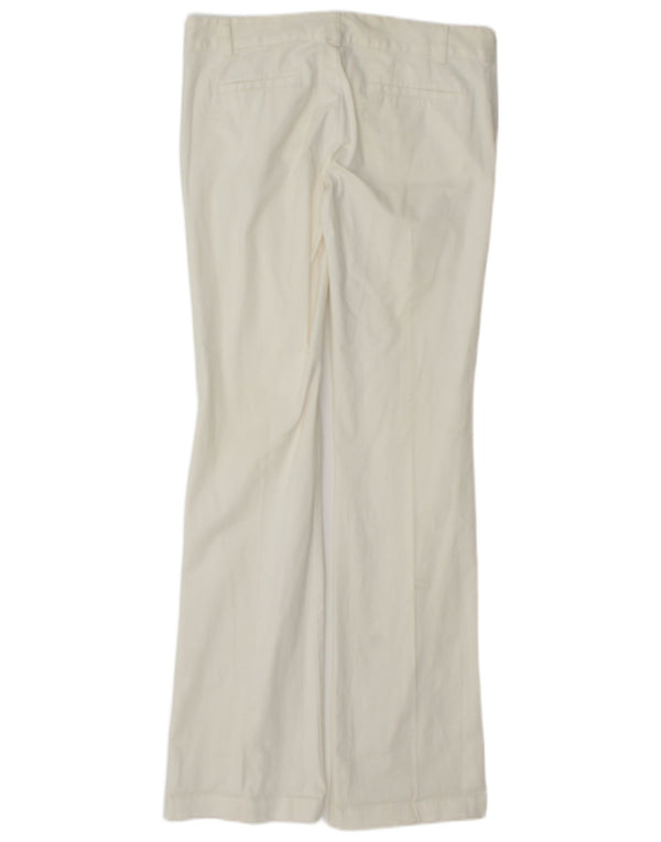 Zara Pantalón Chino Bootcut para Mujer EU 38 Small W28 L33 Algodón Blanco