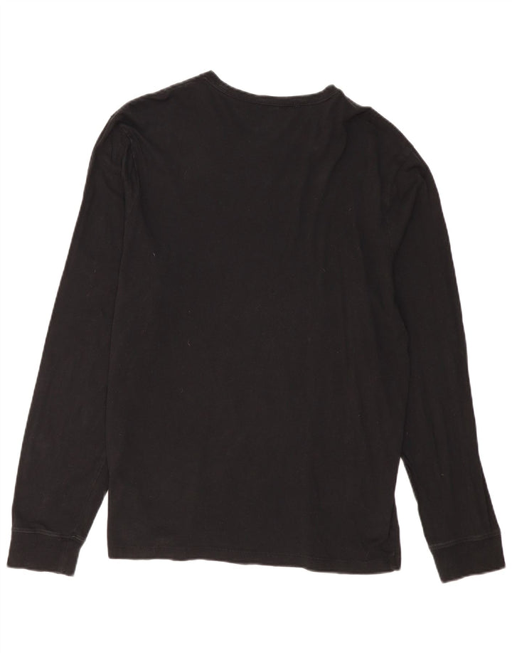 J. CREW Camiseta de mujer de manga larga UK 46 Grande Algodón negro