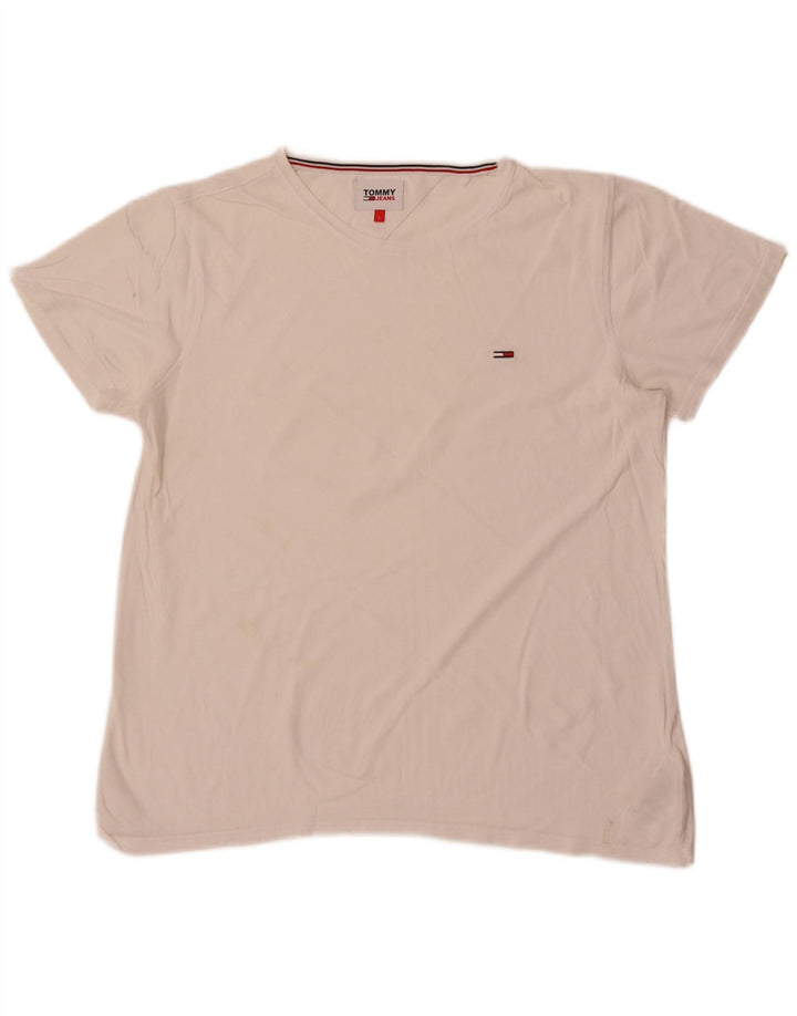 Tommy Hilfiger Camiseta para mujer Top UK 46 Grande Algodón blanco