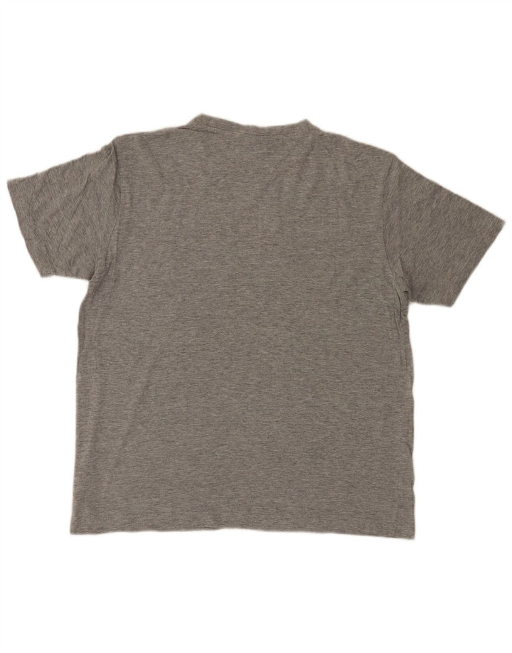Ellesse Hombre Camiseta Gráfica Top Algodón Gris Medio