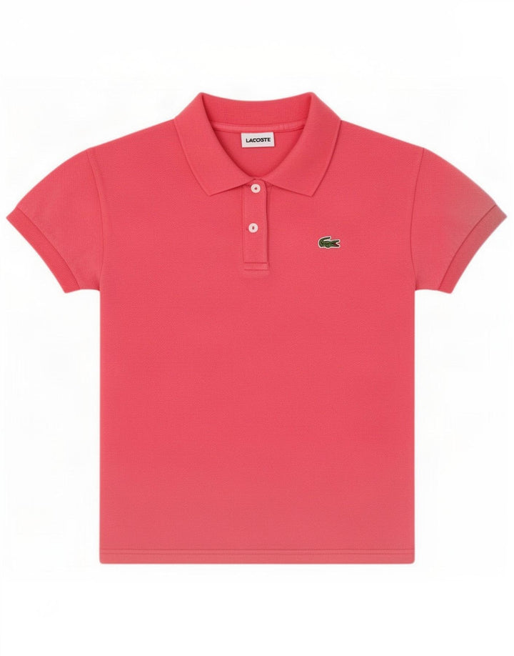 Polo Lacoste Mujer Talla 40 Algodón Rosa Medio