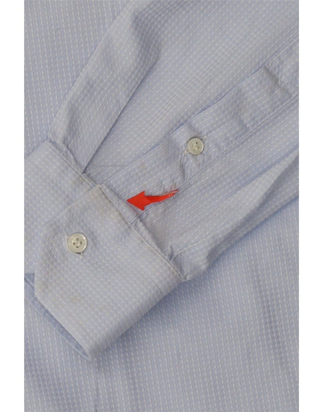 Roccobarocco Camisa para hombre Talla 41 16 Algodón con manchas azules grandes