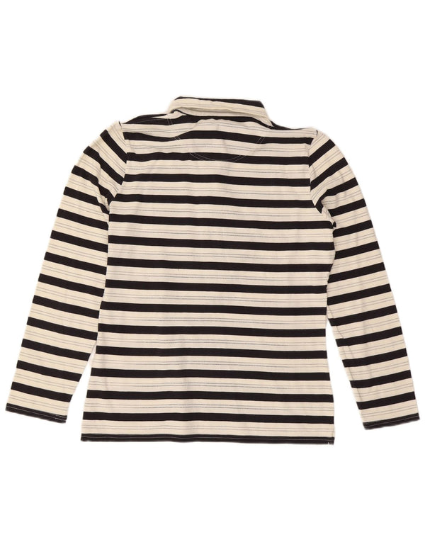 Conte of Florence Polo de Manga Larga para Mujer UK 40 XL Rayas Negras
