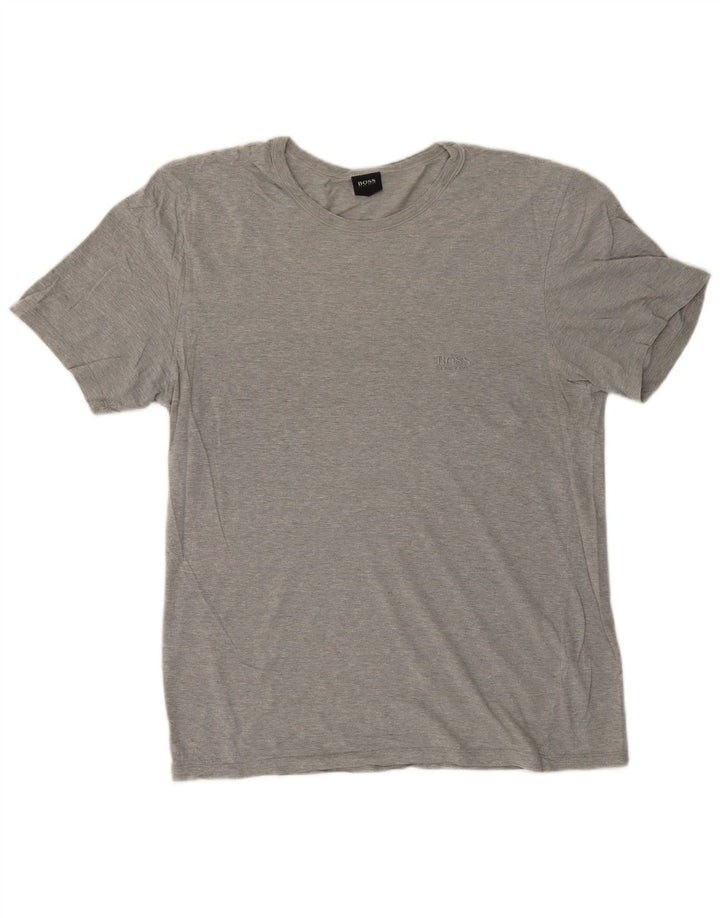 HUGO BOSS Camiseta para mujer Top UK 46 Grande Gris Algodón