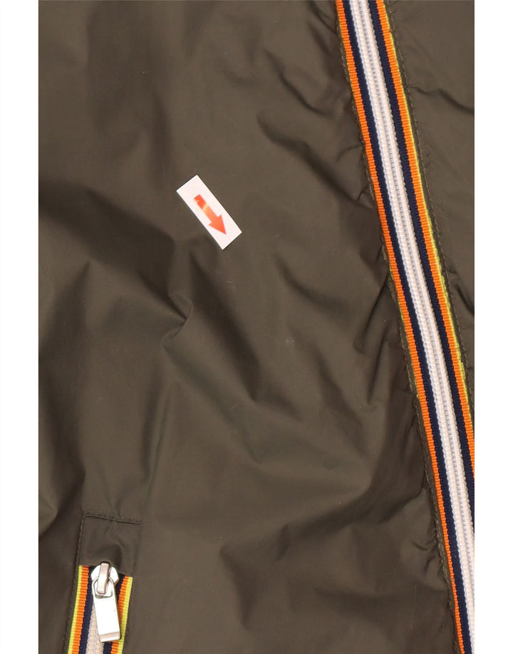 K-Way Chaqueta acolchada reversible con capucha para hombre UK 38 Poliamida verde medio