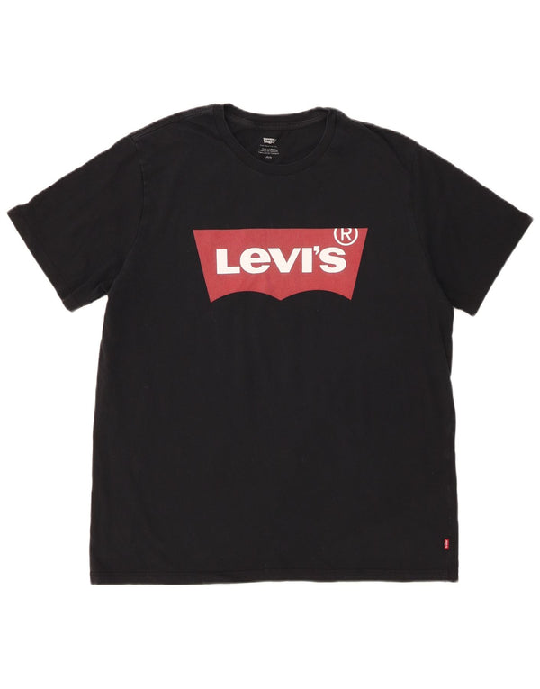 Levi's - Camiseta gráfica para hombre, talla grande, color negro
