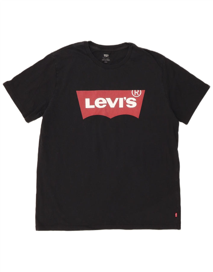 Levi's - Camiseta gráfica para hombre, talla grande, color negro