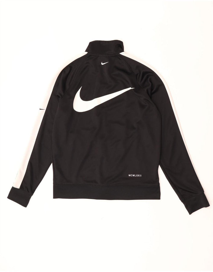Nike - Chaqueta de chándal con gráfico Swoosh para hombre, color negro mediano