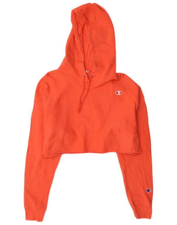 CHAMPION Jersey con capucha extragrande de tejido inverso para mujer UK 40 Grande Naranja