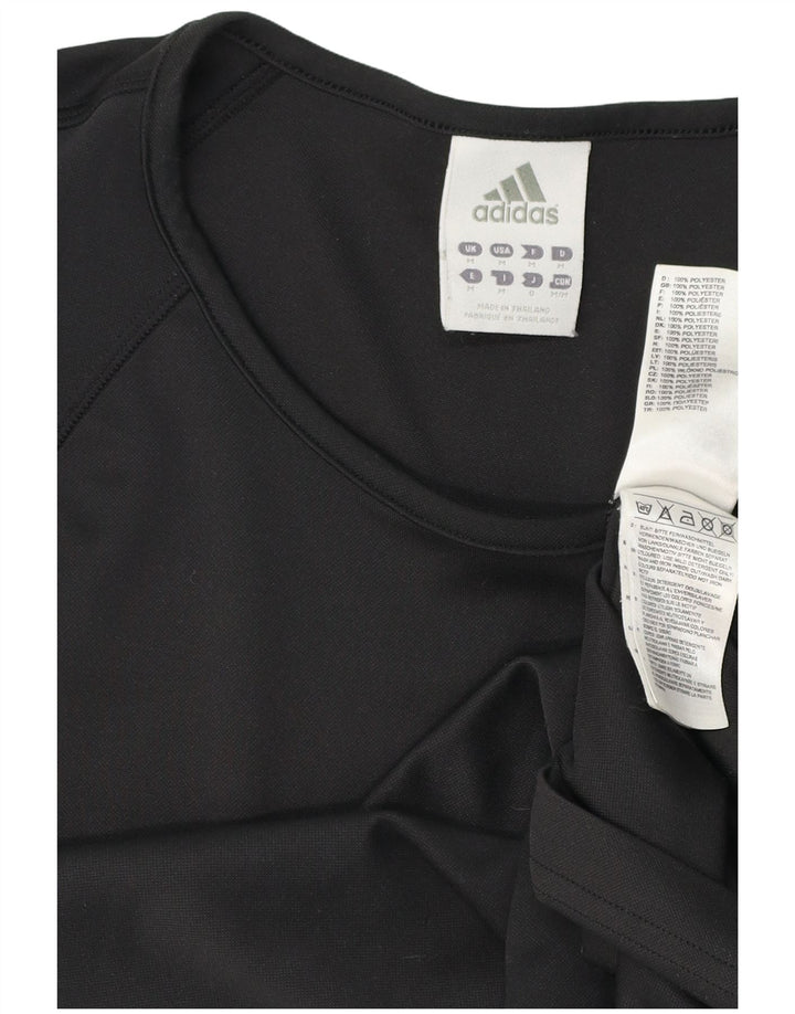 Adidas Hombre Camiseta Gráfica Top Medio Negro Poliéster