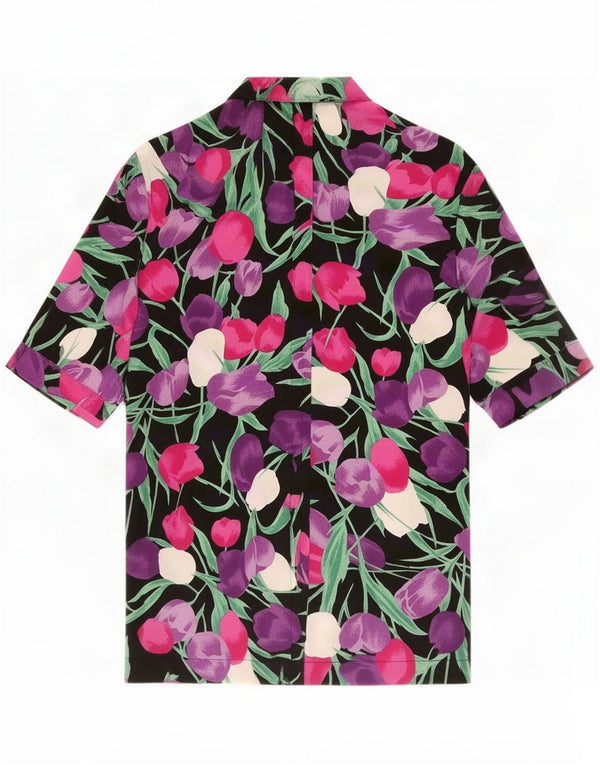 Blusa camisera de manga corta para mujer Superior IT 46 Large Multicolor Floral