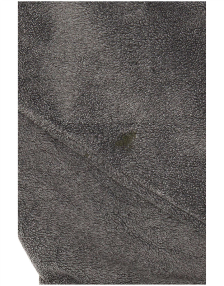 REEBOK Jersey de forro polar con cuello y botones para hombre Poliéster gris medio