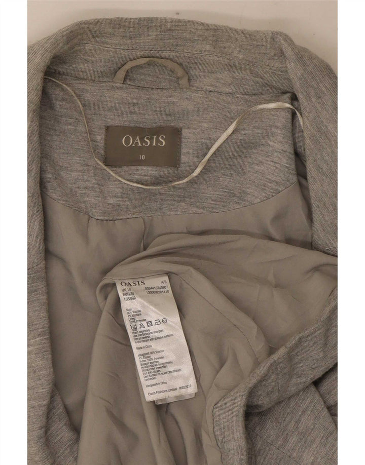 Oasis Chaqueta tipo blazer con 1 botón para mujer UK 40 Small Viscosa gris moteada