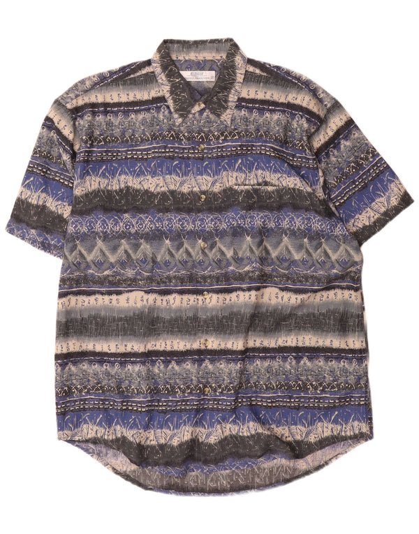 Camisa St. Bernard Hombre Manga Corta Viscosa Rayas Mediana Multicolor