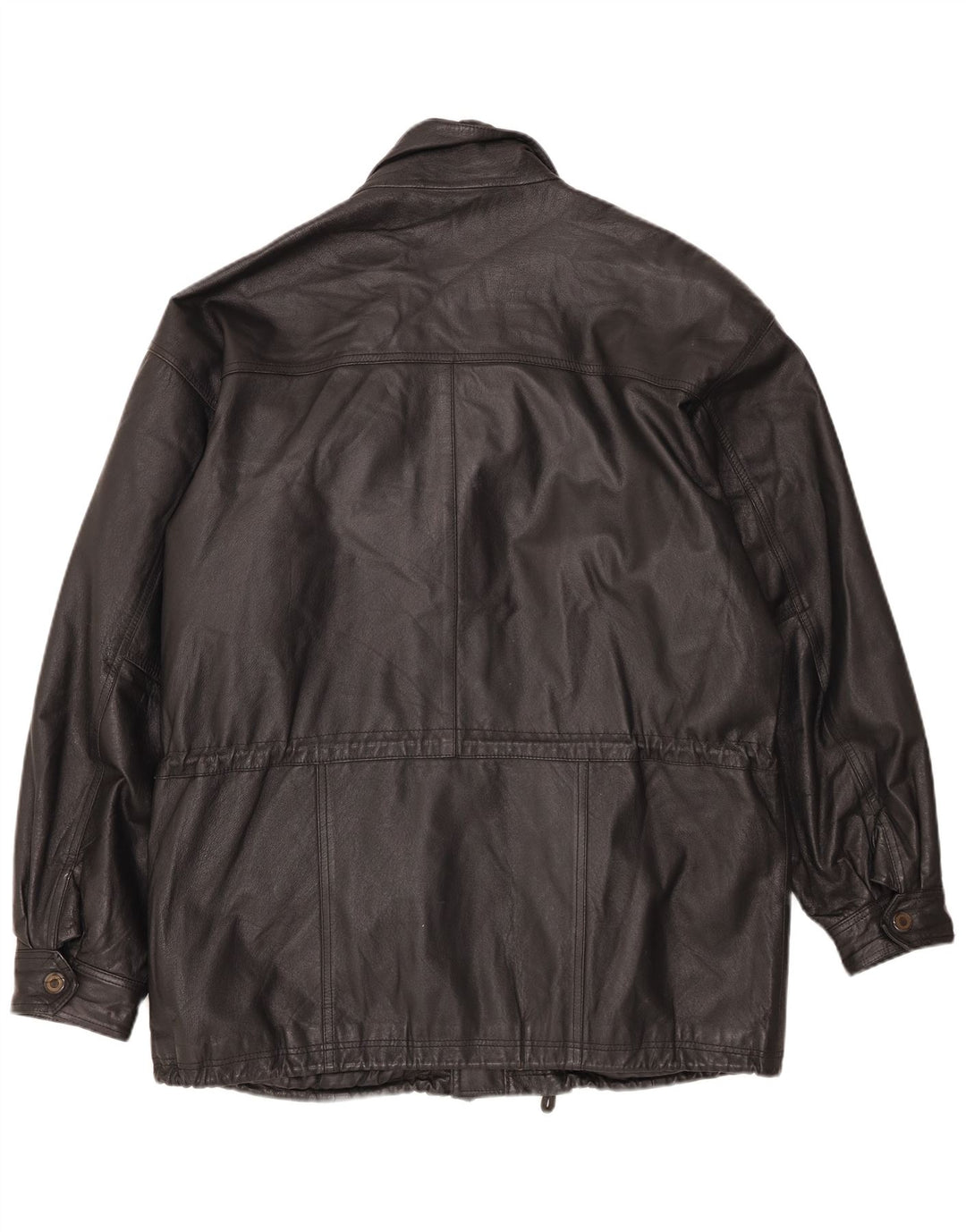 Chaqueta de cuero vintage para hombre Reino Unido 42 XL Negro
