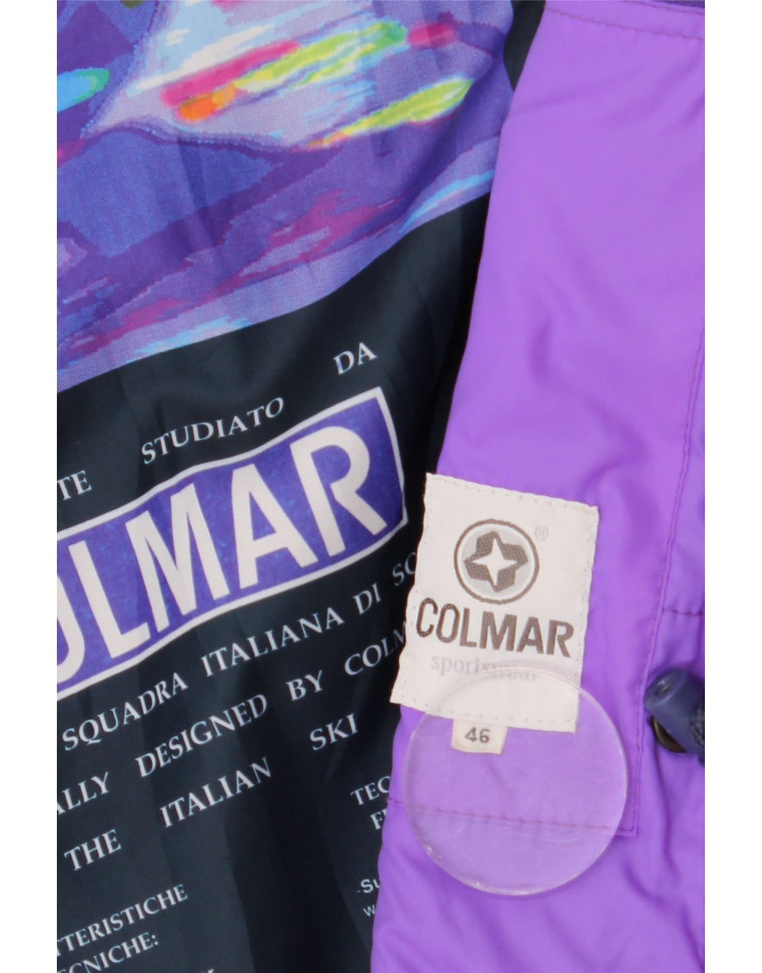 COLMAR Chaqueta de esquí con gráfico extragrande para mujer IT 46 Large Multicolor
