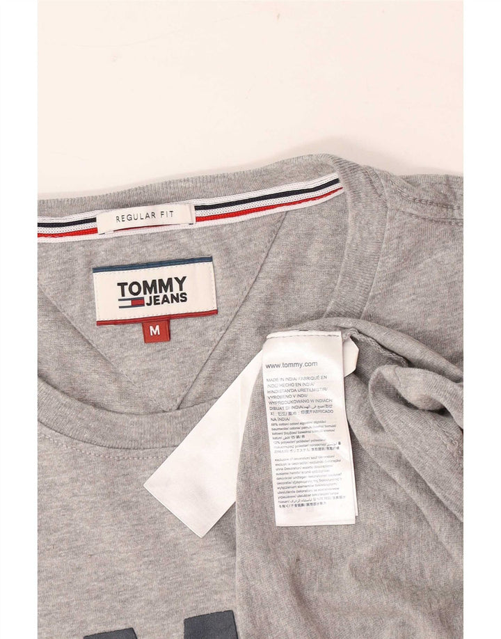 Tommy Hilfiger Camiseta con gráfico de ajuste regular para hombre Top de algodón gris medio
